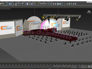 3d catwalk stage and truth background 3D Model