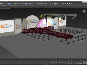 3d catwalk stage and truth background 3D Model