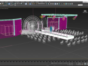 3d catwalk stage and truth background 3D Model