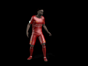 sadio mane the famous football player 3d design ready for animation 3D 모델