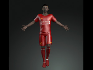 sadio mane the famous football player 3d design ready for animation Model 3D