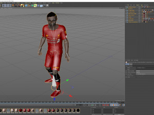 sadio mane the famous football player 3d design ready for animation Model 3D