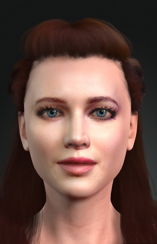 jennifer lawrence the famous hollywood star 3d design ready for animation 3D Model .c4d .max .obj .3ds .fbx .stl .blend 