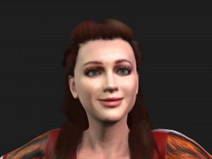 jennifer lawrence the famous hollywood star 3d design ready for animation 3D Model