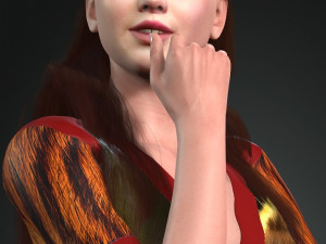 jennifer lawrence the famous hollywood star 3d design ready for animation 3D Model