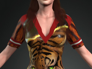 jennifer lawrence the famous hollywood star 3d design ready for animation 3D Model