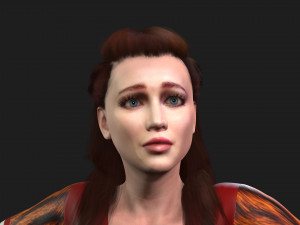 jennifer lawrence the famous hollywood star 3d design ready for animation 3D Model