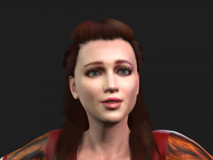 jennifer lawrence the famous hollywood star 3d design ready for animation 3D Model