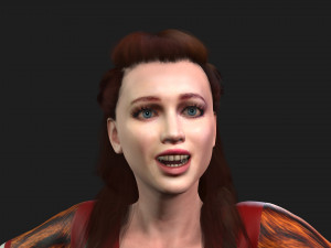jennifer lawrence the famous hollywood star 3d design ready for animation 3D Model