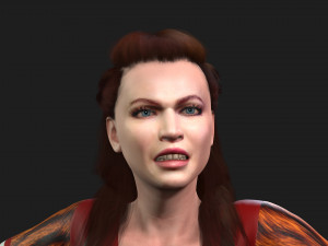 jennifer lawrence the famous hollywood star 3d design ready for animation 3D Model