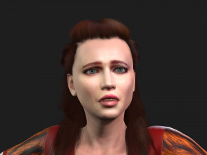 jennifer lawrence the famous hollywood star 3d design ready for animation 3D Model