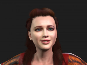 jennifer lawrence the famous hollywood star 3d design ready for animation 3D Model