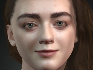 maisie williams arya stark game of thrones got the famous hollywood star 3d design ready for anima Modelo 3D