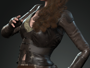 maisie williams arya stark game of thrones got the famous hollywood star 3d design ready for anima Modelo 3D