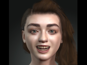 maisie williams arya stark game of thrones got the famous hollywood star 3d design ready for anima Modelo 3D
