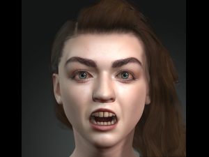 maisie williams arya stark game of thrones got the famous hollywood star 3d design ready for anima Modelo 3D