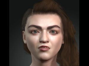 maisie williams arya stark game of thrones got the famous hollywood star 3d design ready for anima Modelo 3D