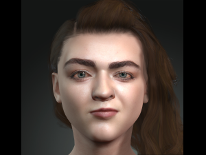 maisie williams arya stark game of thrones got the famous hollywood star 3d design ready for anima Modelo 3D