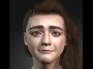 maisie williams arya stark game of thrones got the famous hollywood star 3d design ready for anima Modelo 3D