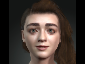 maisie williams arya stark game of thrones got the famous hollywood star 3d design ready for anima Modelo 3D