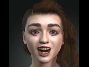 maisie williams arya stark game of thrones got the famous hollywood star 3d design ready for anima Modelo 3D