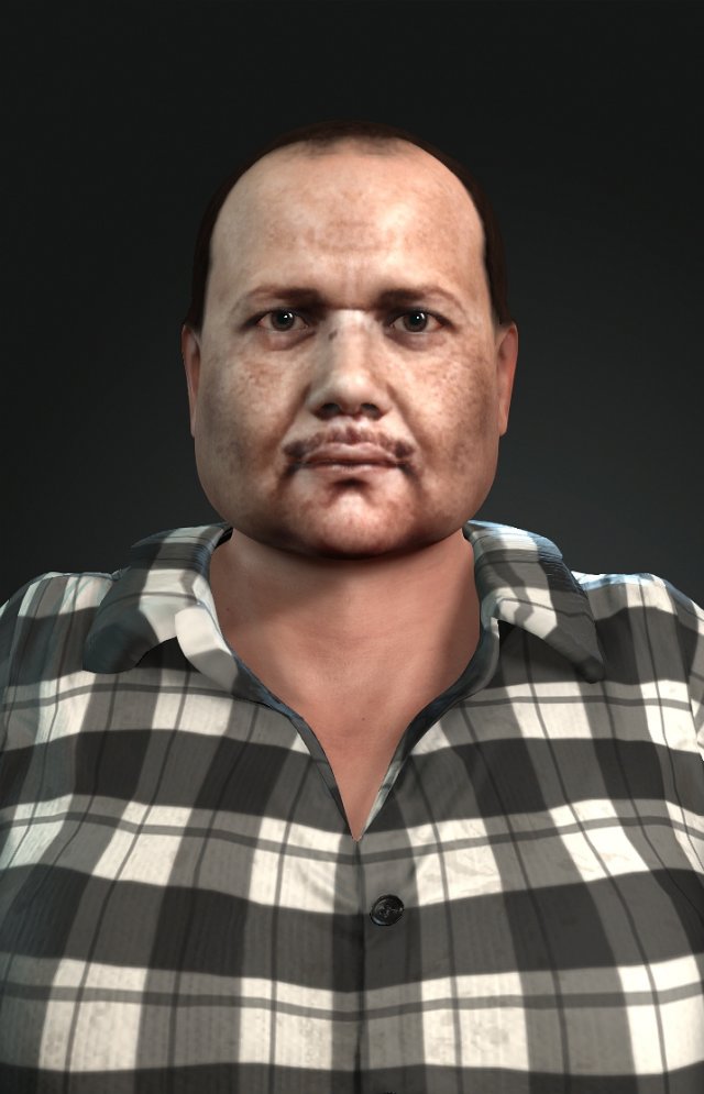 salah jahin egyptian writer and artist 3d design ready for animation 3D Model .c4d .max .obj .3ds .fbx .stl .blend 