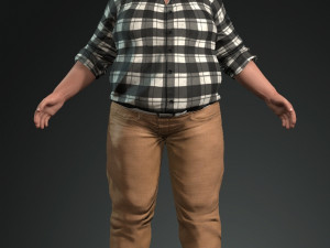 salah jahin egyptian writer and artist 3d design ready for animation 3D Model