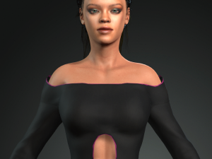 Rihanna design ready for animation 3D 模型