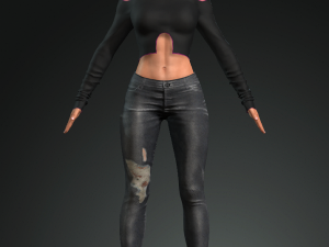 Rihanna design ready for animation 3D 模型
