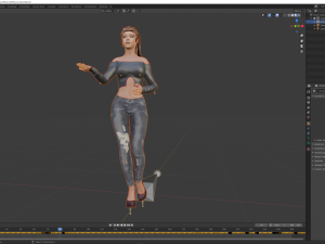 Rihanna design ready for animation 3D 模型