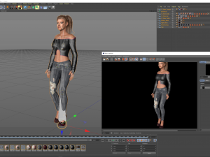 Rihanna design ready for animation 3D 模型