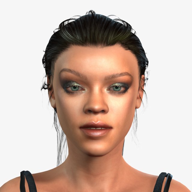 Rihanna design ready for animation 3D 模型 .c4d .max .obj .3ds .fbx .stl .blend 