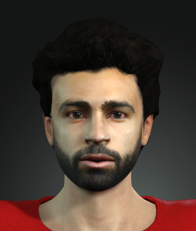 mo salah 2 the famous football player 3d design ready for animation 3D Модель .c4d .max .obj .3ds .fbx .stl .blend 