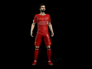 mo salah 2 the famous football player 3d design ready for animation 3D Модель