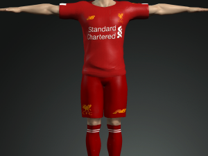 mo salah 2 the famous football player 3d design ready for animation 3D Модель