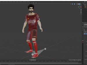 mo salah 2 the famous football player 3d design ready for animation 3D Модель