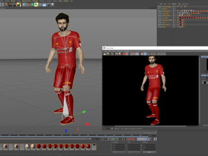 mo salah 2 the famous football player 3d design ready for animation 3D Модель
