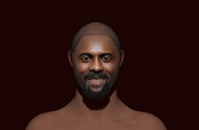 idris elba 3d zbrush sculpting 3D Model .c4d .max .obj .3ds .fbx .stl .blend 