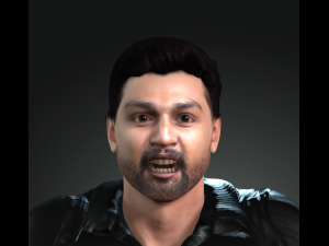 3d character design for actor dhruva sarja ready for animation with same animation in the vew Model 3D