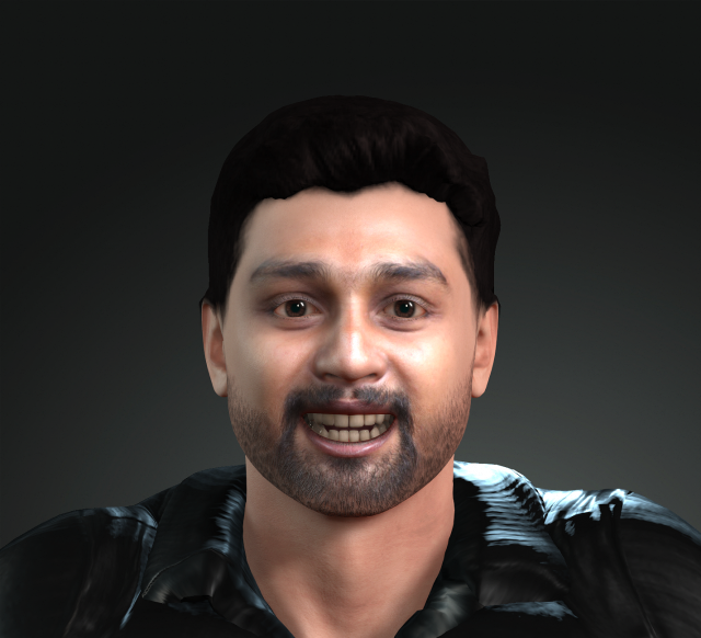 3d character design for actor dhruva sarja ready for animation with same animation in the vew Model 3D .c4d .max .obj .3ds .fbx .stl .blend 