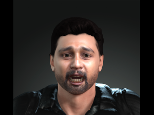 3d character design for actor dhruva sarja ready for animation with same animation in the vew Model 3D