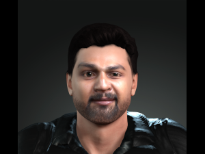 3d character design for actor dhruva sarja ready for animation with same animation in the vew Model 3D