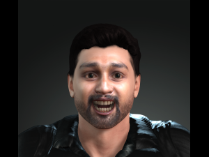 3d character design for actor dhruva sarja ready for animation with same animation in the vew Model 3D
