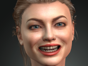 emma stone 3d design ready for animation 3D Модель