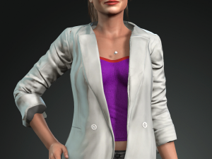 emma stone 3d design ready for animation 3D Модель