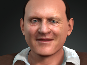 anthony hopkins 3d design ready for animation 3D Модель