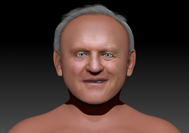 anthony hopkins 3d zbrush sculpting render in pictures only the video is for sculpture model before 3D Model .c4d .max .obj .3ds .fbx .stl .blend 