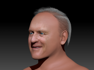 anthony hopkins 3d zbrush sculpting render in pictures only the video is for sculpture model before 3D Model