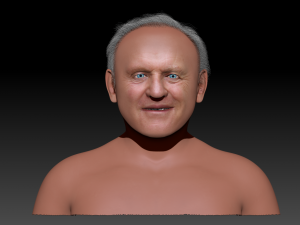 anthony hopkins 3d zbrush sculpting render in pictures only the video is for sculpture model before 3D Model