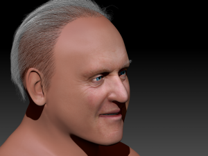 anthony hopkins 3d zbrush sculpting render in pictures only the video is for sculpture model before 3D Model